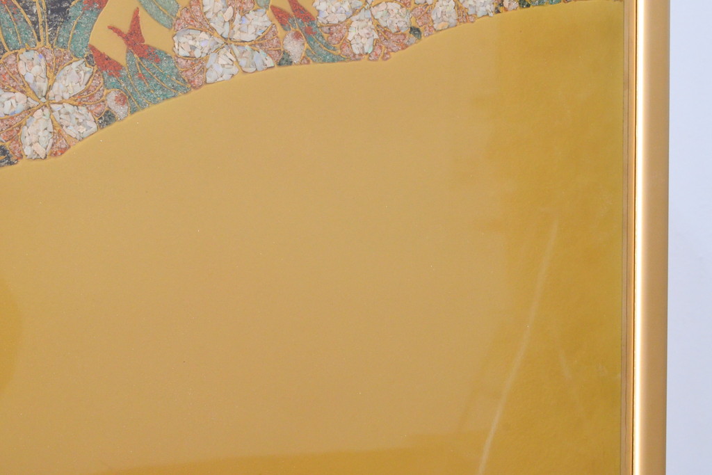 中古　最高級品　宝石象嵌工芸品　光泉　光雲　蒔絵　圧巻!色とりどりの輝きを放つ宝石が空間を華やかに彩る整理タンス(着物箪笥、引き出し、チェスト、収納箪笥)(R-054428)