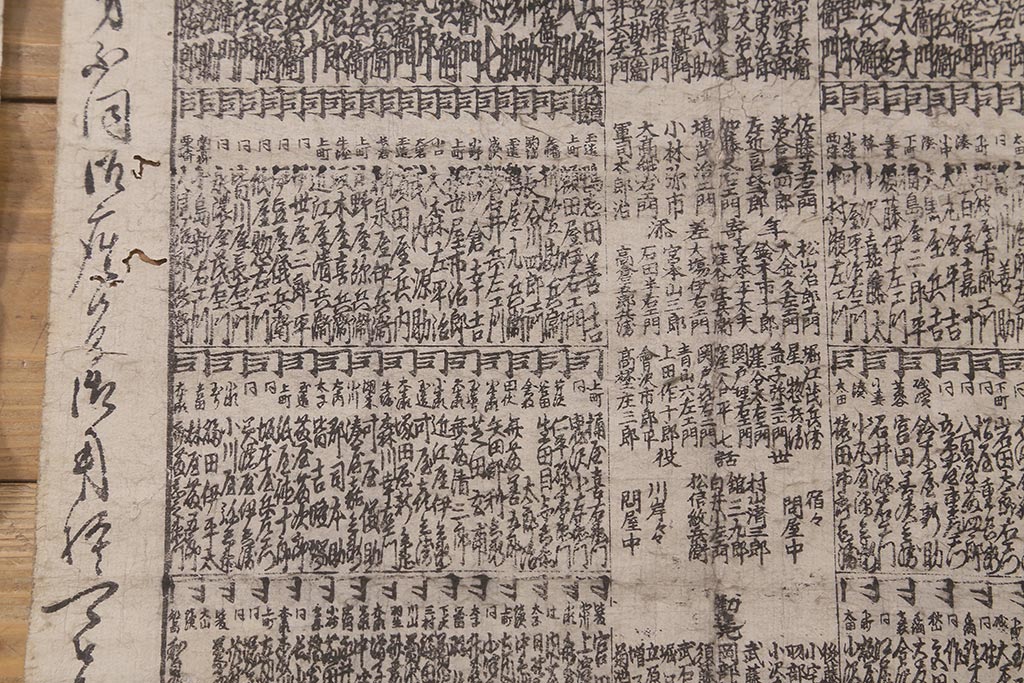 江戸期　嘉永文政　新刀古刀番付　2枚セット(刀剣、武具、大相撲)(R-042185)