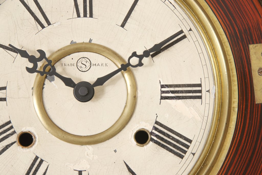 和製アンティーク　TRADE(S)MARK　精工舎(SEIKOSHA、セイコー)　歴史を刻んだ風合いが趣溢れるだるま時計(柱時計、古時計)(R-054684)