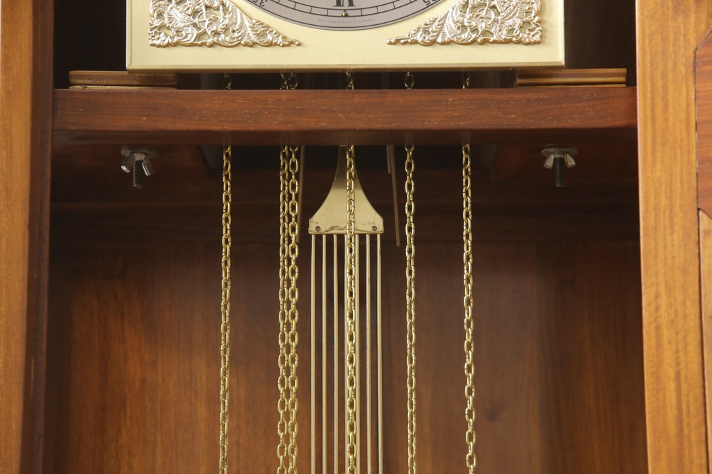 中古　美品　ドイツ　ヘルムレ　分銅式　振り子付き　細やかな装飾が光る!クラシカルな空間を演出するホールクロック(振り子時計、ディスプレイ)(R-056772)