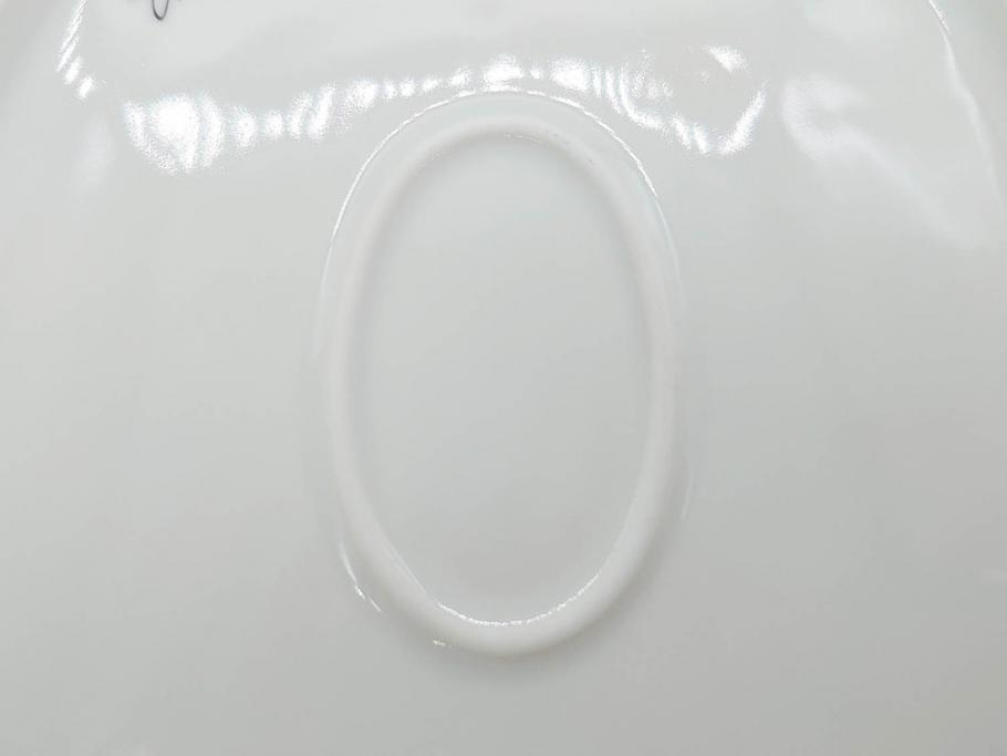 デンマーク　ROYAL COPENHAGEN(ロイヤルコペンハーゲン)　フローラダニカ　371　食卓が華やぐ優雅なオーバルプレート(金彩、フラワー、ディッシュ、中皿、洋食器、北欧)(R-079048)