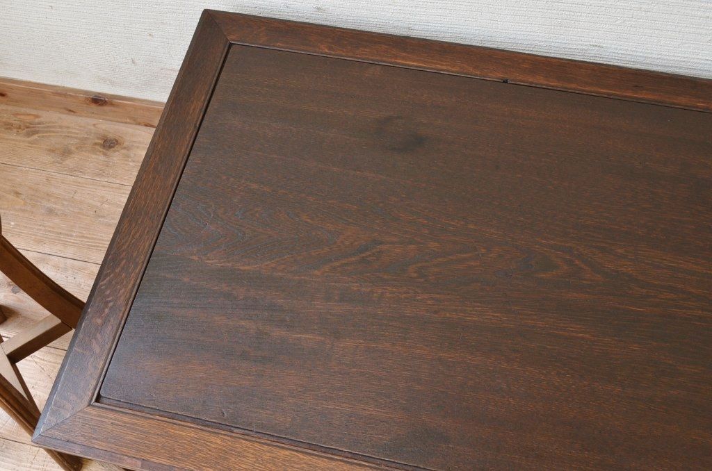 アンティーク家具　作りの上質なアンティーク文机(テーブル)