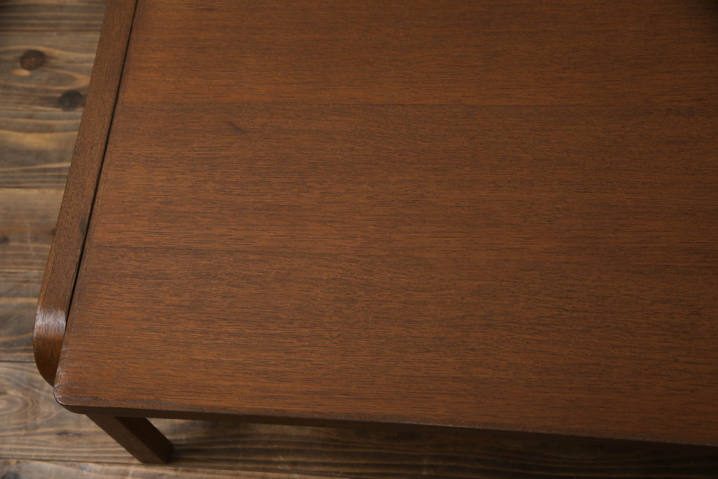昭和レトロ　木の温もりが感じられる曲げ木のローテーブル(センターテーブル、食卓、座卓、リビングテーブル、作業台)(R-062221)