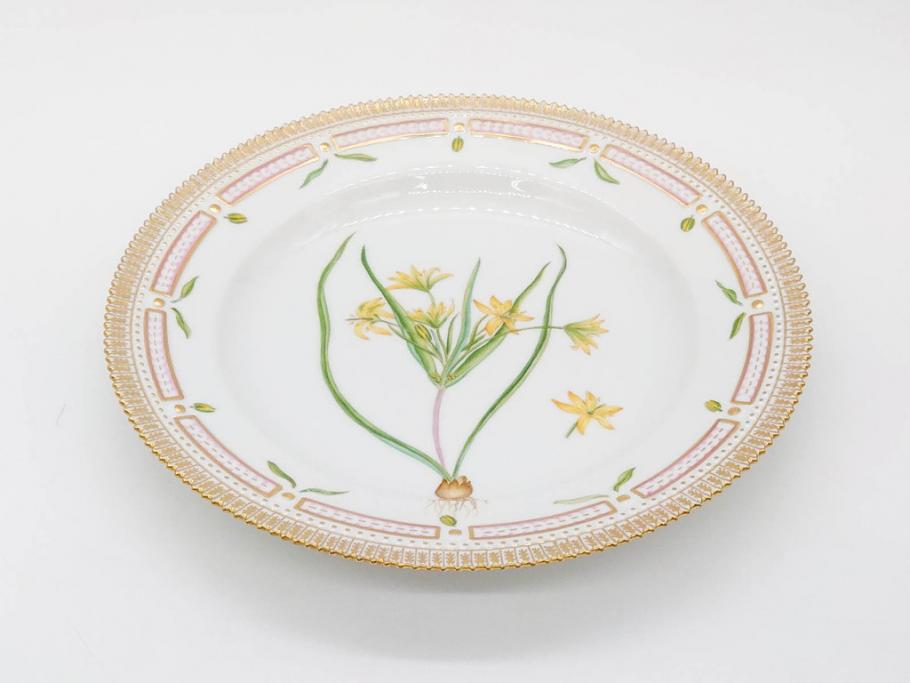 デンマーク　ROYAL COPENHAGEN(ロイヤルコペンハーゲン)　フローラダニカ　20/3549　食卓を鮮やかに彩るプレート(金彩、フラワー、ディッシュ、大皿、洋食器、北欧)(R-079050)