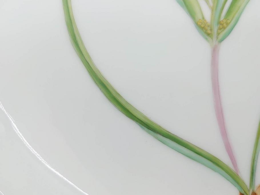 デンマーク　ROYAL COPENHAGEN(ロイヤルコペンハーゲン)　フローラダニカ　20/3549　食卓を鮮やかに彩るプレート(金彩、フラワー、ディッシュ、大皿、洋食器、北欧)(R-079050)