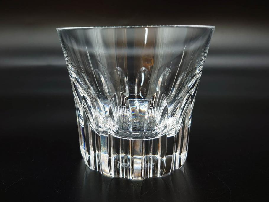 フランス　Baccarat　バカラ　エトナ(2011年・日本限定)　ARABESQUE SMALL BOWL(アラベスク スモール ボウル)　繊細なカッティングが煌めくタンブラー&ボウル(フルレッドクリスタルガラス、ロックグラス、コップ、グラス、小鉢、共箱付き)(R-079054)