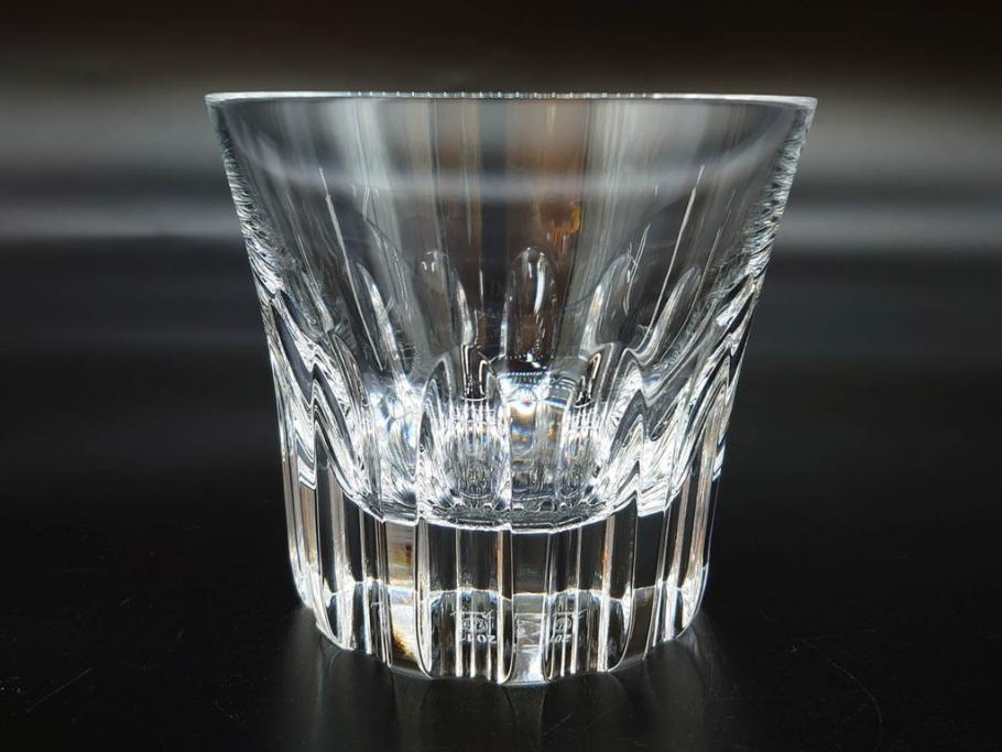 フランス　Baccarat　バカラ　エトナ(2011年・日本限定)　ARABESQUE SMALL BOWL(アラベスク スモール ボウル)　繊細なカッティングが煌めくタンブラー&ボウル(フルレッドクリスタルガラス、ロックグラス、コップ、グラス、小鉢、共箱付き)(R-079054)
