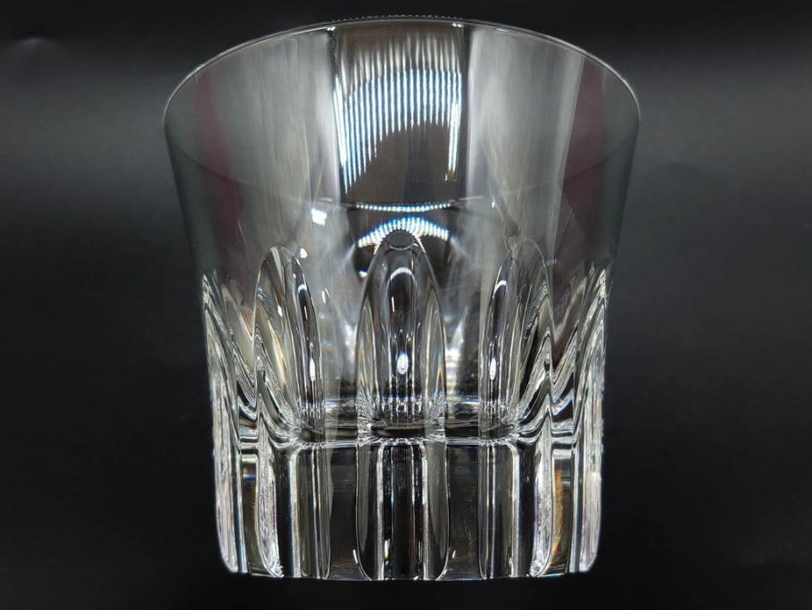 フランス　Baccarat　バカラ　エトナ(2011年・日本限定)　ARABESQUE SMALL BOWL(アラベスク スモール ボウル)　繊細なカッティングが煌めくタンブラー&ボウル(フルレッドクリスタルガラス、ロックグラス、コップ、グラス、小鉢、共箱付き)(R-079054)