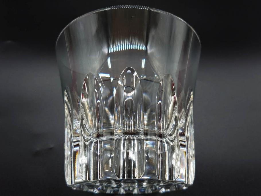 フランス　Baccarat　バカラ　エトナ(2011年・日本限定)　ARABESQUE SMALL BOWL(アラベスク スモール ボウル)　繊細なカッティングが煌めくタンブラー&ボウル(フルレッドクリスタルガラス、ロックグラス、コップ、グラス、小鉢、共箱付き)(R-079054)