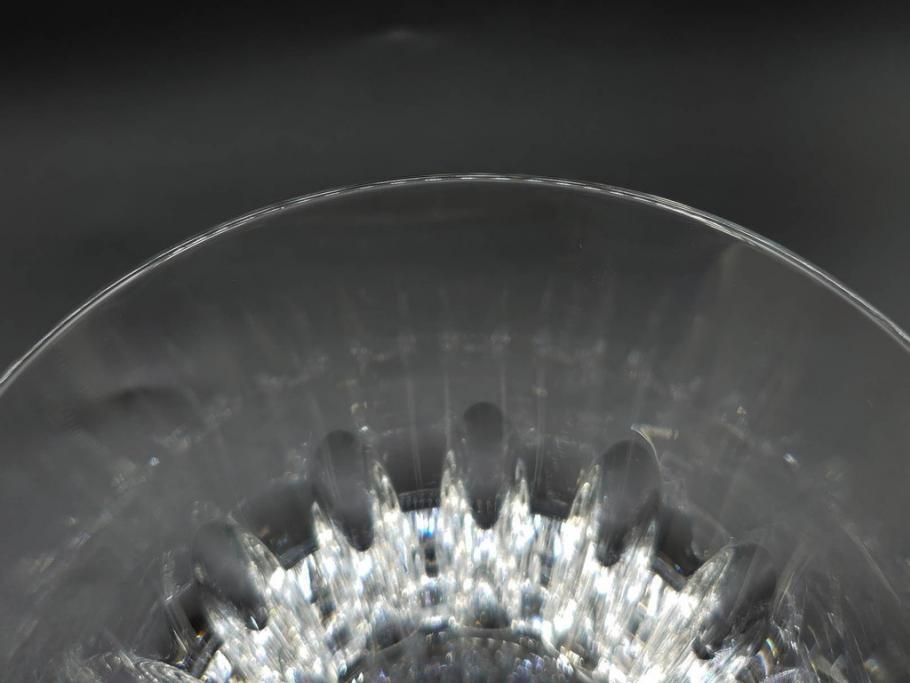 フランス　Baccarat　バカラ　エトナ(2011年・日本限定)　ARABESQUE SMALL BOWL(アラベスク スモール ボウル)　繊細なカッティングが煌めくタンブラー&ボウル(フルレッドクリスタルガラス、ロックグラス、コップ、グラス、小鉢、共箱付き)(R-079054)
