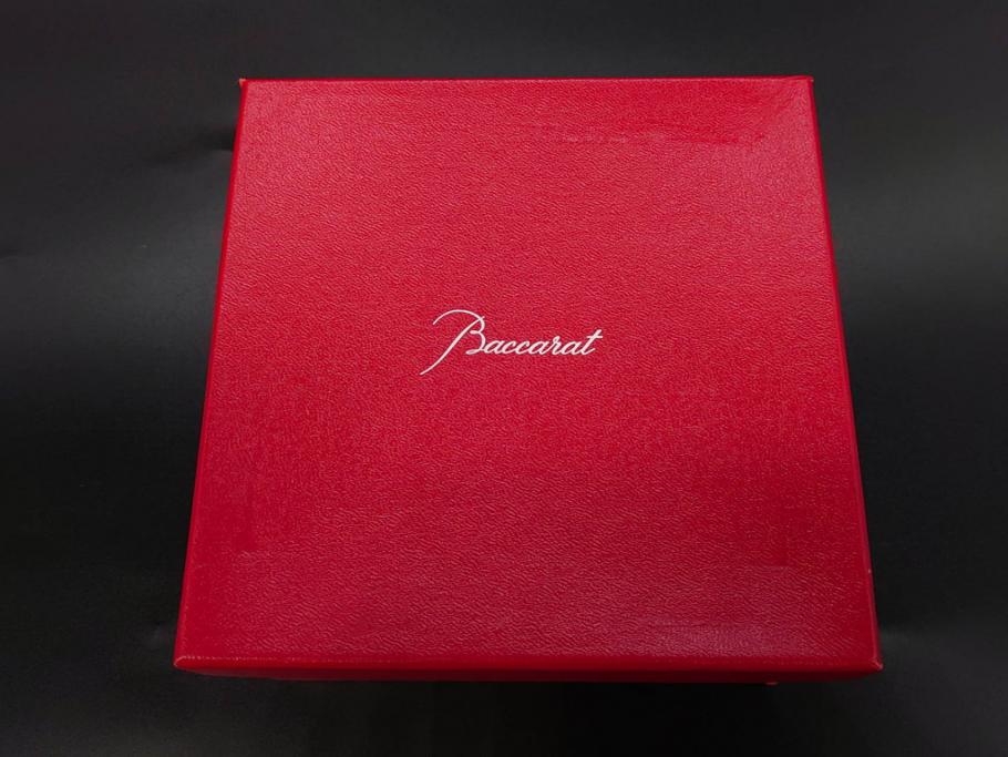 フランス　Baccarat　バカラ　エトナ(2011年・日本限定)　ARABESQUE SMALL BOWL(アラベスク スモール ボウル)　繊細なカッティングが煌めくタンブラー&ボウル(フルレッドクリスタルガラス、ロックグラス、コップ、グラス、小鉢、共箱付き)(R-079054)