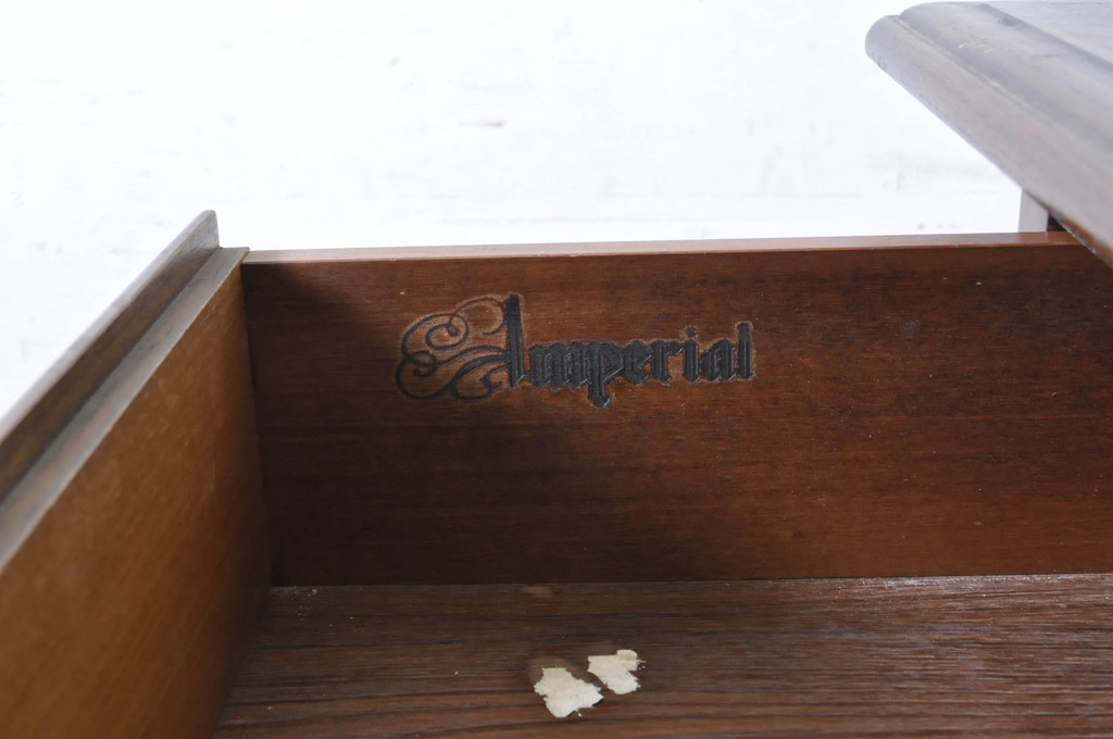 和製ビンテージ　美品　府中家具　高橋工芸　Imperial(インペリアル)　コモード45　落ち着いた佇まいが魅力的な縦型チェスト(サイドチェスト、引き出し、ドロワー、ヴィンテージ)(R-071299)