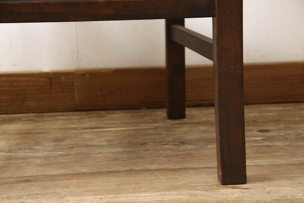 和製ビンテージ　松本民芸家具　背もたれのデザインが目を引くSP型十字アームチェア(ラッシチェア、ダイニングチェア、椅子、イス、ヴィンテージ)(R-065421)