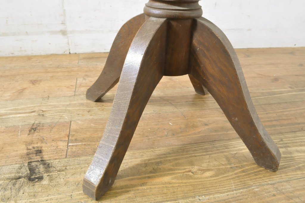 和製アンティーク　大正ロマンの雰囲気が漂う回転スツール(丸椅子、回転チェア、イス、椅子)(R-064171)