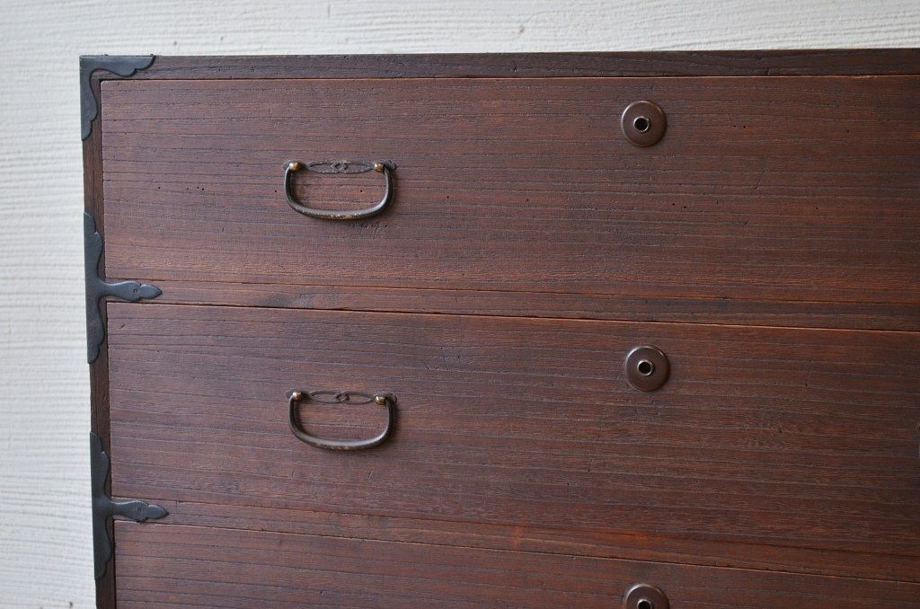 アンティーク家具　☆古いお家の二段重ね時代箪笥(チェスト)　