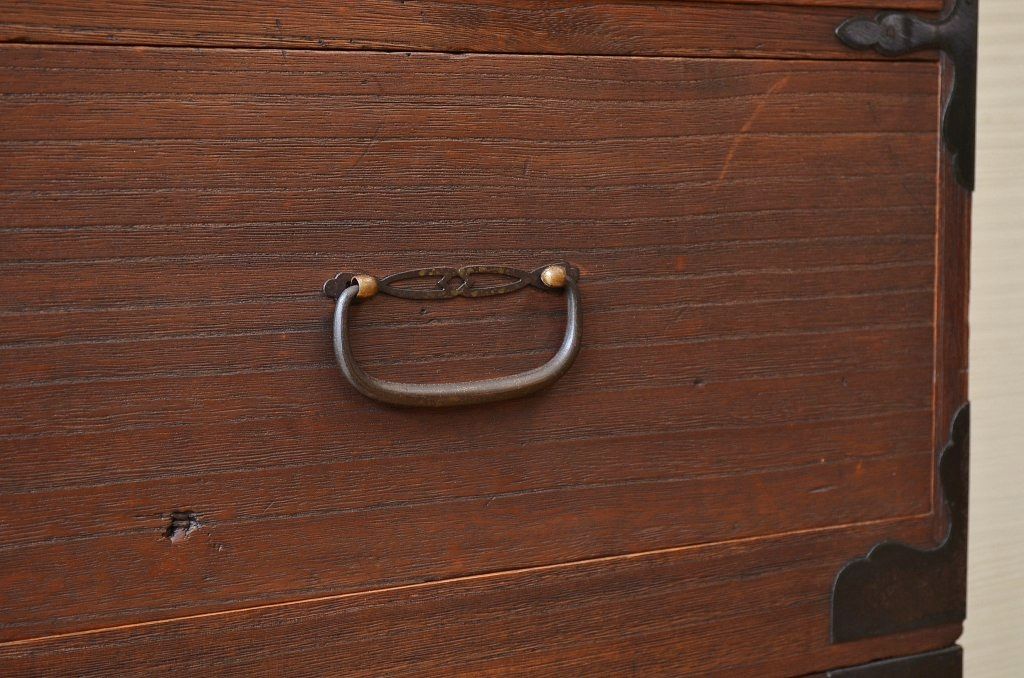 アンティーク家具　☆古いお家の二段重ね時代箪笥(チェスト)　