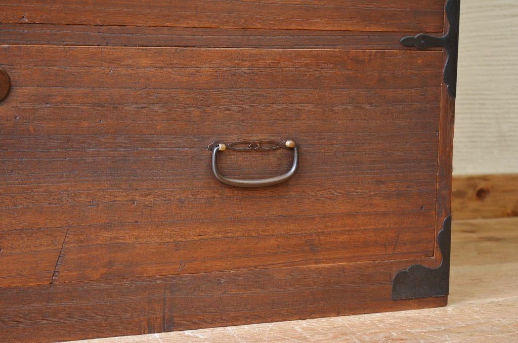 アンティーク家具　☆古いお家の二段重ね時代箪笥(チェスト)　