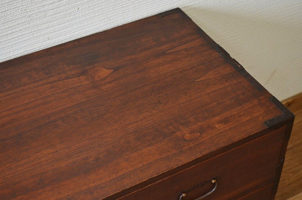 アンティーク家具　☆古いお家の二段重ね時代箪笥(チェスト)　