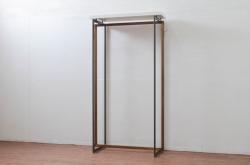 アンティーク家具　ラフジュ工房オリジナル　古建具リメイク　組子の引き戸が風情漂うキャビネット(収納棚、戸棚、書院戸)(R-037430)