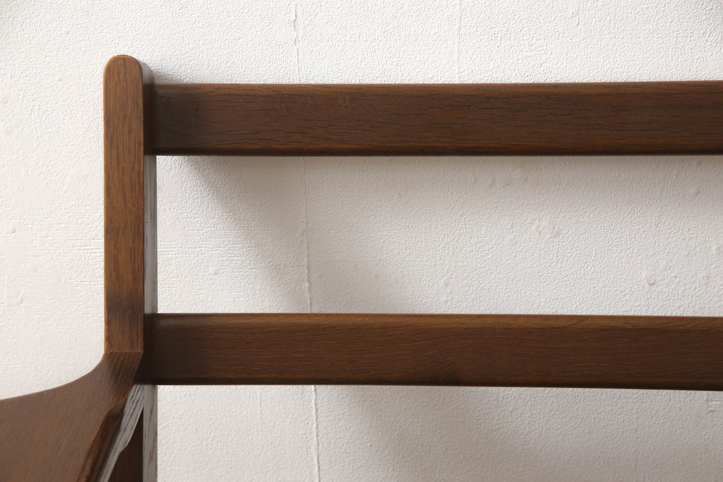 デンマークビンテージ　GETAMA(ゲタマ)　Hans J Wegner(ハンス・J・ウェグナー)　GE290　オーク材　くつろぎの空間を演出するアームチェア(椅子、イス、1P、一人掛けソファ、1人掛けソファ、ヴィンテージ、北欧)(R-062535)