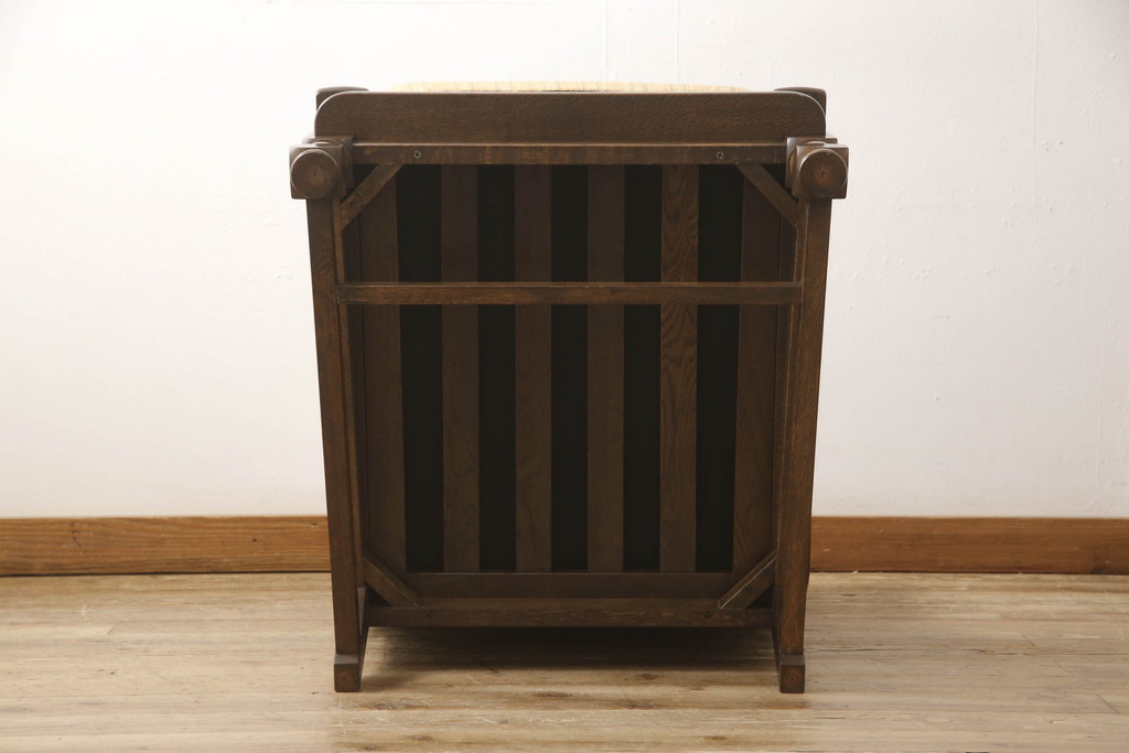 中古　横浜クラシック家具　ノックオンウッド(knockonwood)　コロニアルシリーズ(Hand Made)　英国の伝統スタイルであるウィングバックが印象的な1人掛けソファ(定価約31万円)(ウイングバック、ウィングチェア、1P、アームチェア、一人掛け)(R-055505)