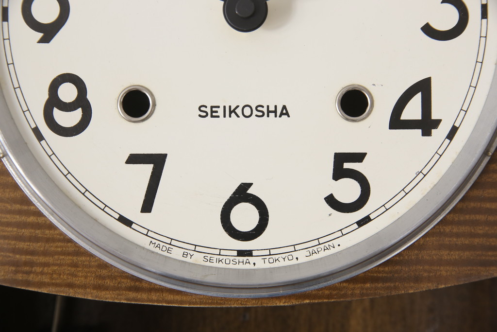和製ビンテージ　TRADE(S)MARK　精工舎(SEIKOSHA、セイコー)　電池式　どこか懐かしさを感じる掛け時計(柱時計、古時計、ヴィンテージ)(R-054871)