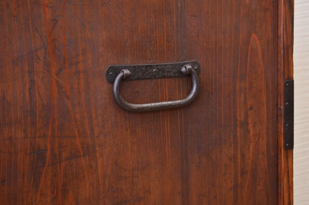 アンティーク家具　古民具　骨董　ケンドン扉付きの収納棚