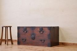 アンティーク家具　古民具　骨董　味のある引き出しローボード1