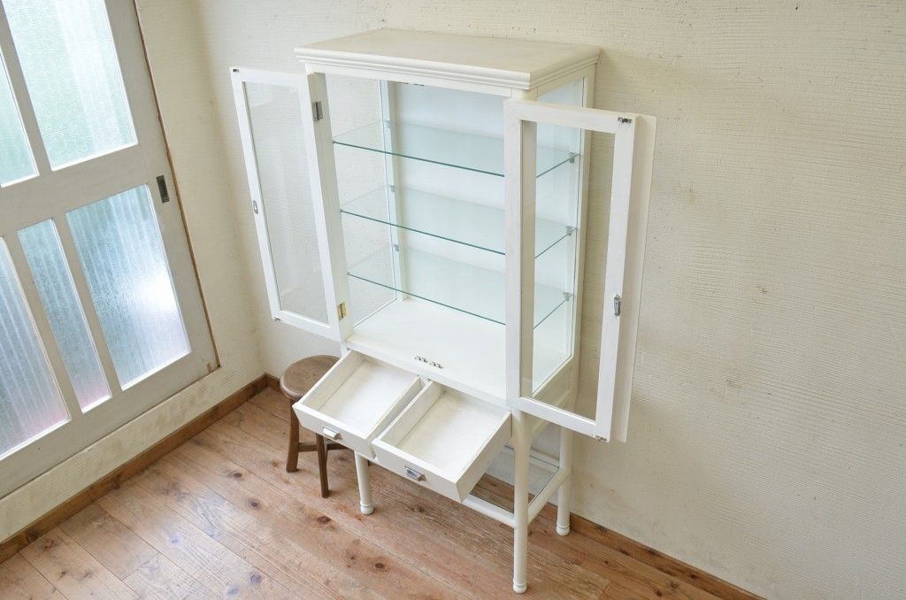 中古　アンティーク調　ケビントガラスケース
