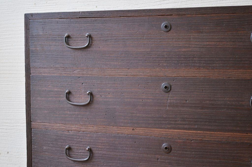 アンティーク家具　☆古い桐材の重ね箪笥(桐箪笥、桐たんす)