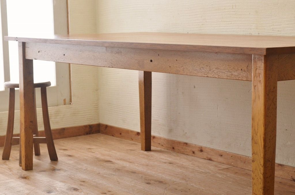 アンティーク家具　1960〜70年代　古い学校の大きなテーブル(ダイニングテーブル、作業台)
