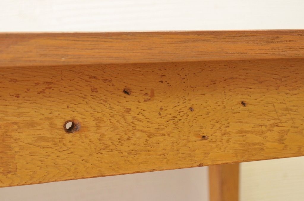 アンティーク家具　1960〜70年代　古い学校の大きなテーブル(ダイニングテーブル、作業台)