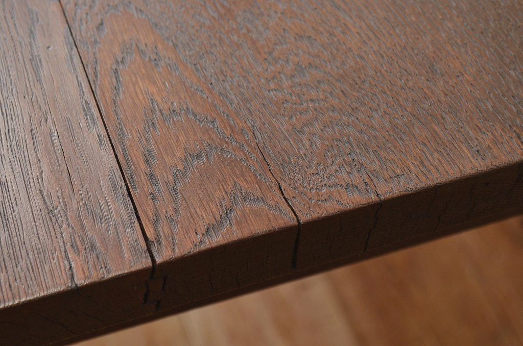 アンティーク家具　1950〜60年代　ナラ材の大きな作業台(ダイニングテーブ)1