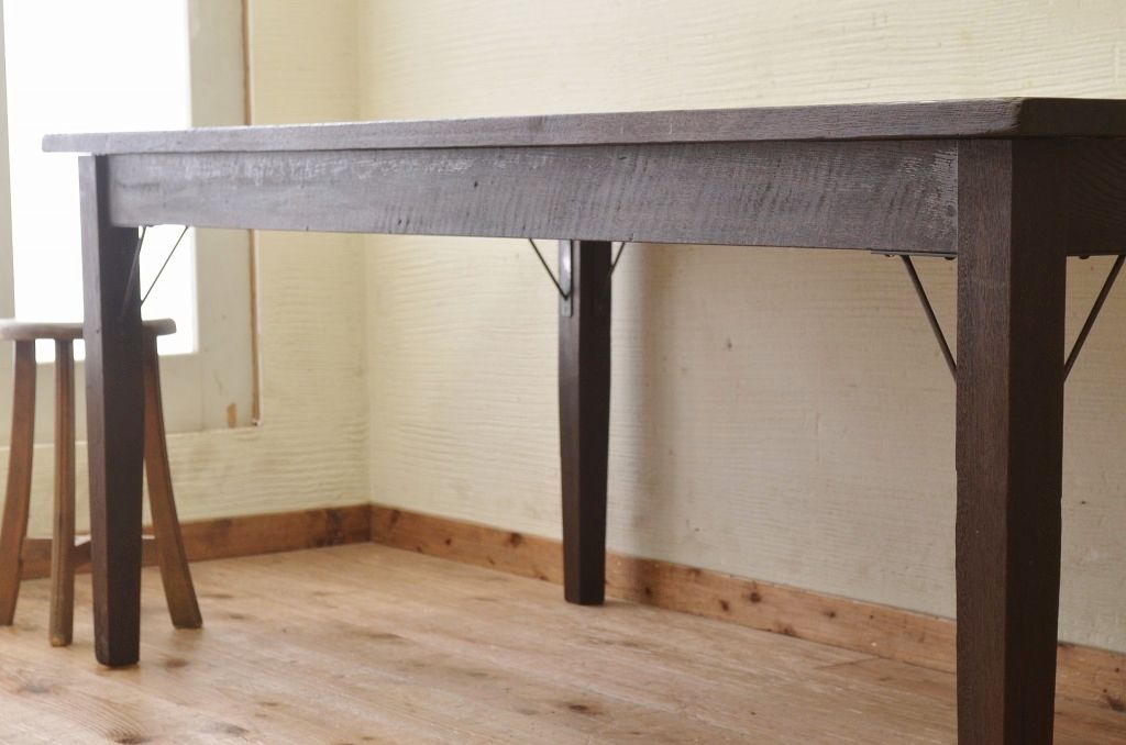 アンティーク家具　1950〜60年代　ナラ材の大きな作業台(ダイニングテーブ)1