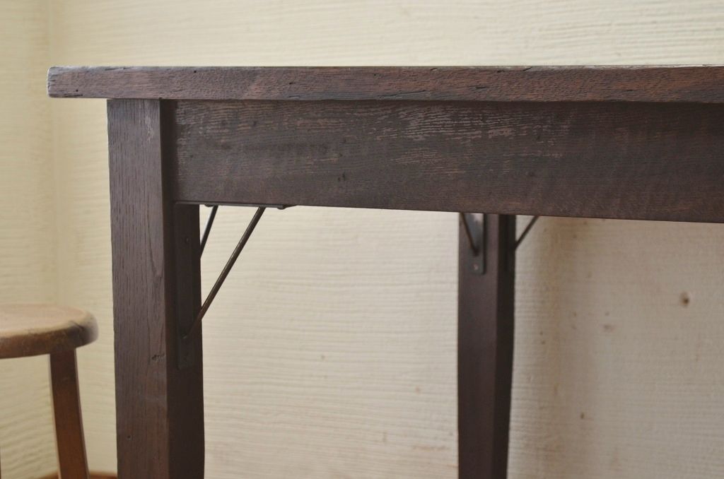アンティーク家具　1950〜60年代　ナラ材の大きな作業台(ダイニングテーブ)1