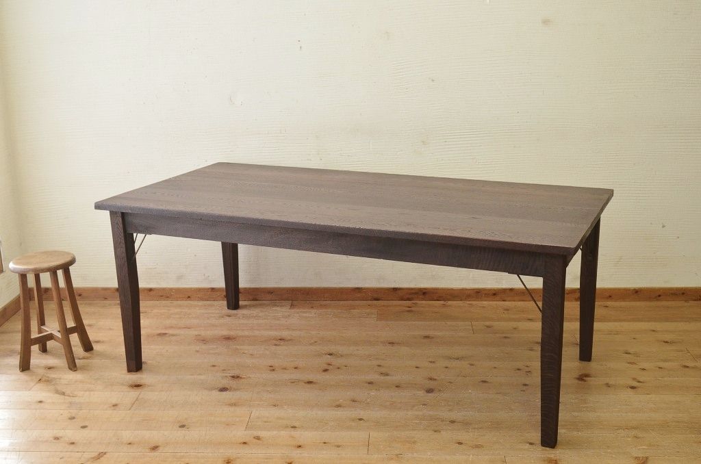 アンティーク家具　1950〜60年代　ナラ材の大きな作業台(ダイニングテーブ)1