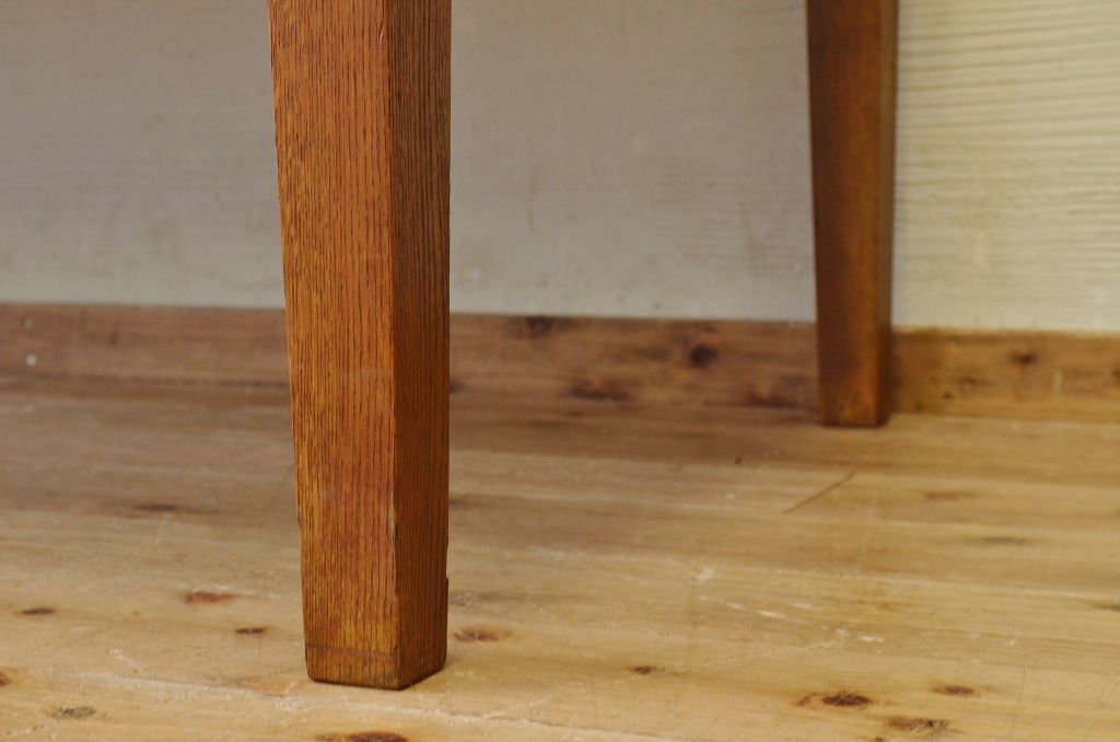 アンティーク家具　1950〜60年代　ナラ材の大きな作業台(ダイニングテーブ)2