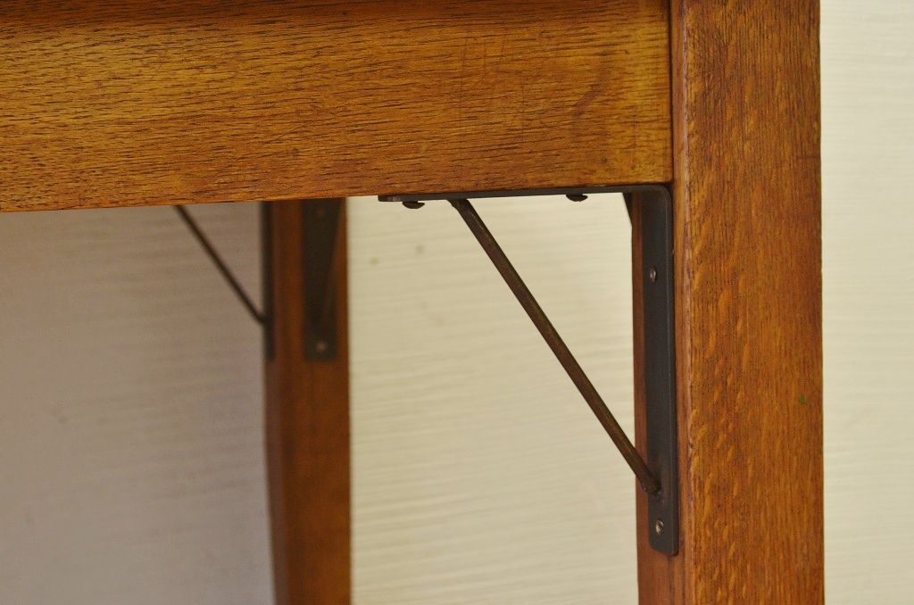 アンティーク家具　1950〜60年代　ナラ材の大きな作業台(ダイニングテーブ)2