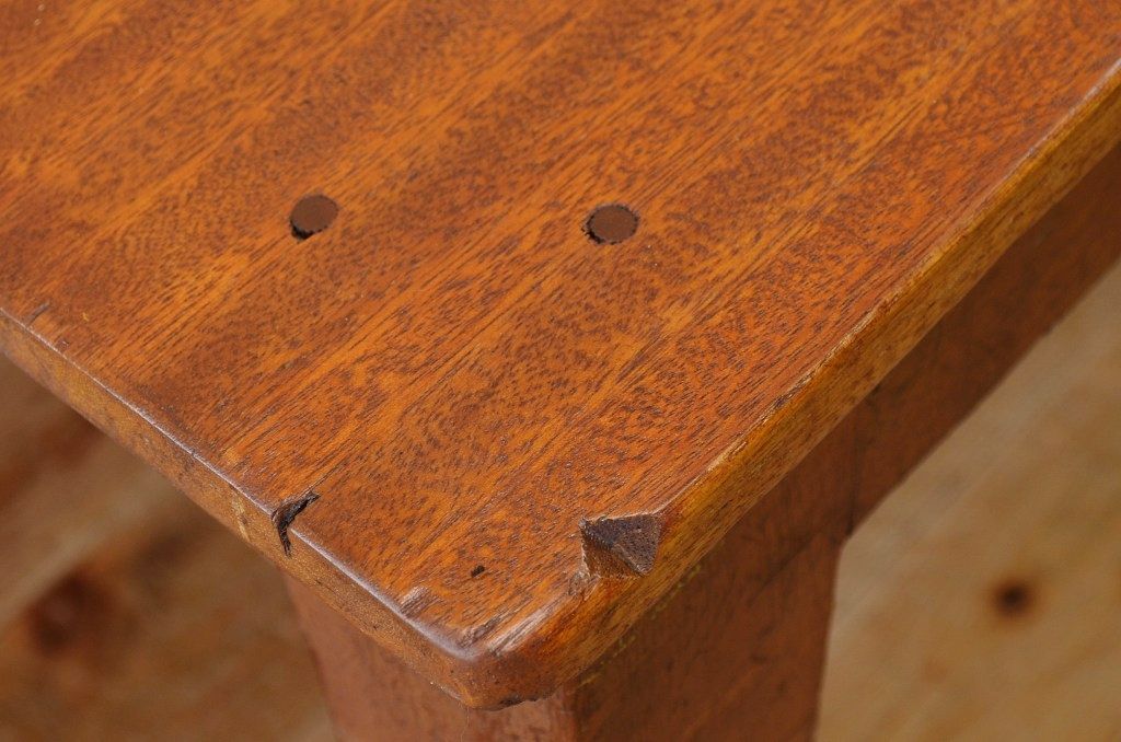 アンティーク家具　1950〜60年代古い学校の大きな作業台(ダイニングテーブル)1