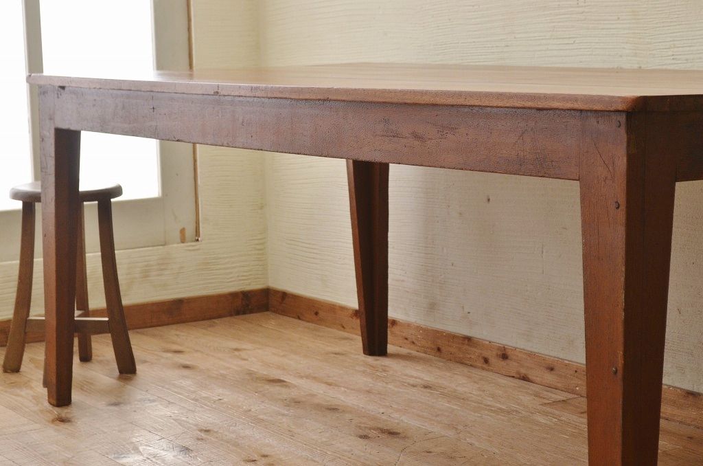 アンティーク家具　1950〜60年代古い学校の大きな作業台(ダイニングテーブル)1