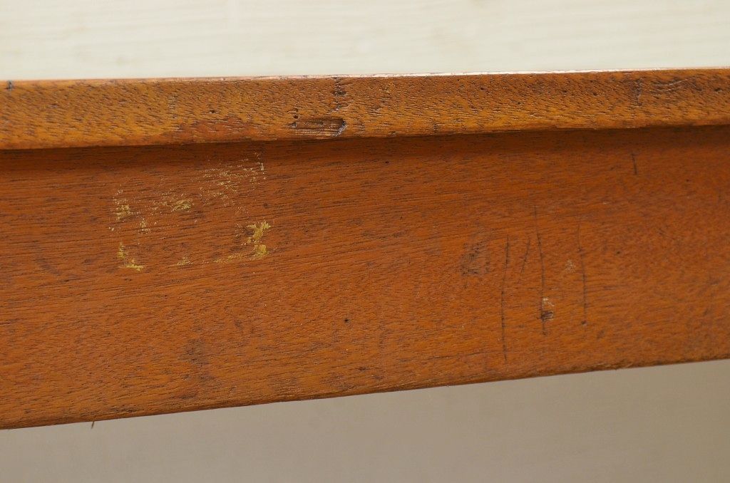 アンティーク家具　1950〜60年代古い学校の大きな作業台(ダイニングテーブル)1