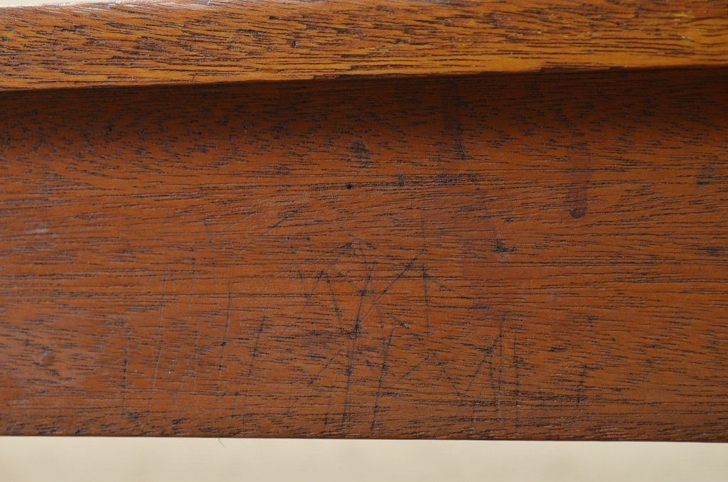 アンティーク家具　1950〜60年代古い学校の大きな作業台(ダイニングテーブル)1