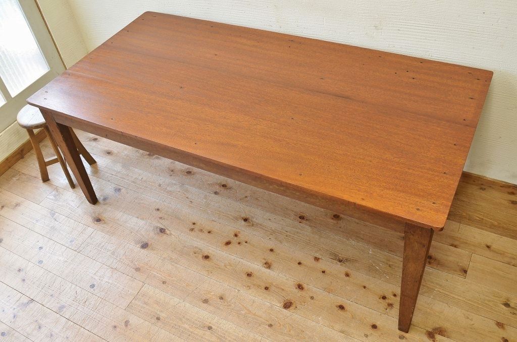 アンティーク家具　1950〜60年代古い学校の大きな作業台(ダイニングテーブル)2