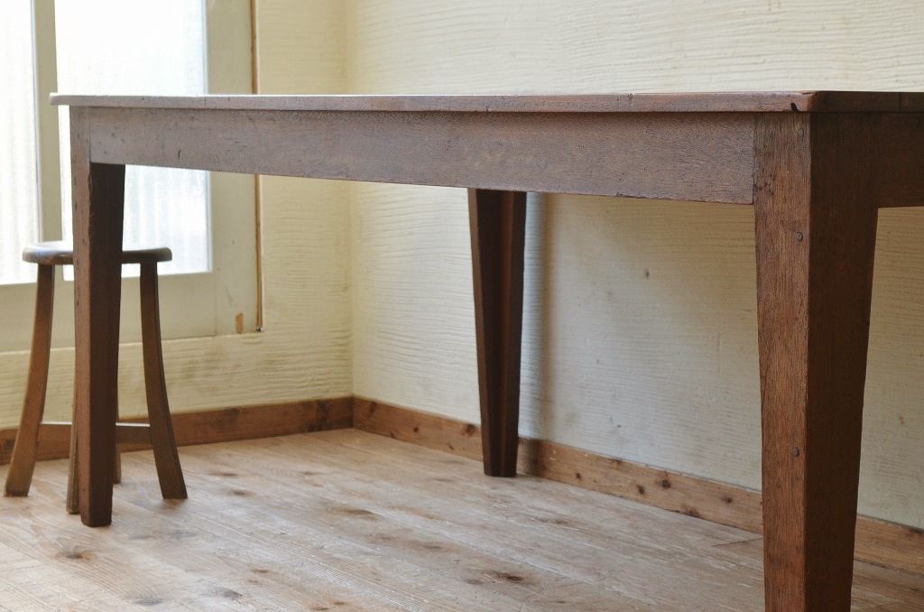 アンティーク家具　1950〜60年代古い学校の大きな作業台(ダイニングテーブル)2
