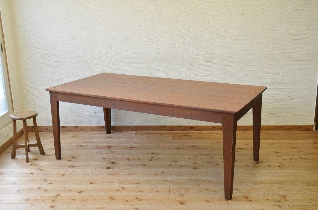 アンティーク家具　1950〜60年代古い学校の大きな作業台(ダイニングテーブル)2