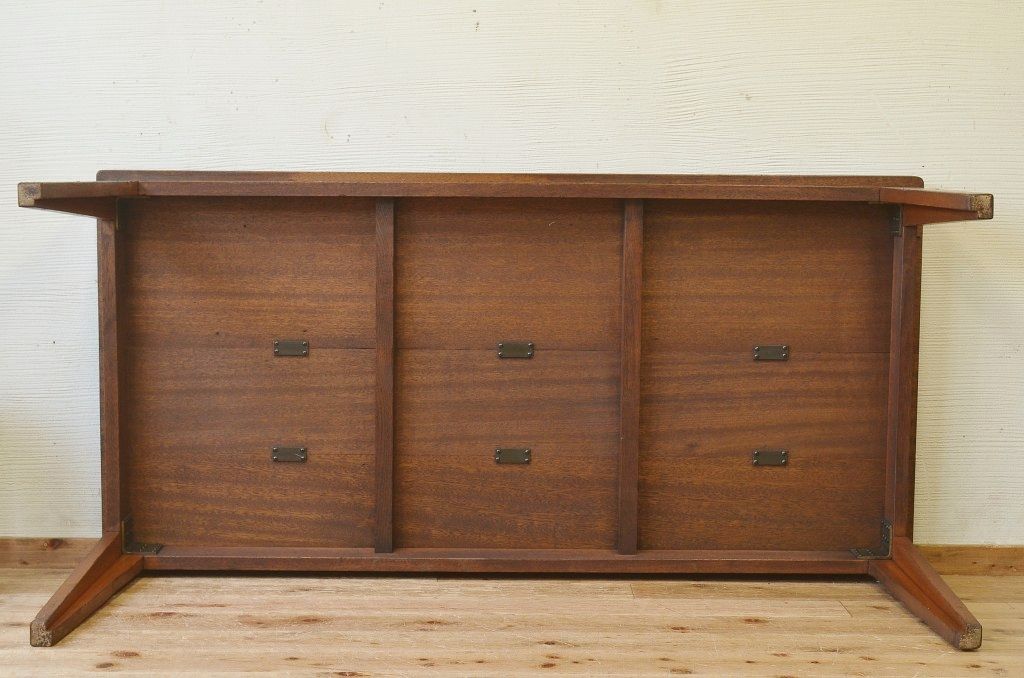 アンティーク家具　1950〜60年代古い学校の大きな作業台(ダイニングテーブル)2