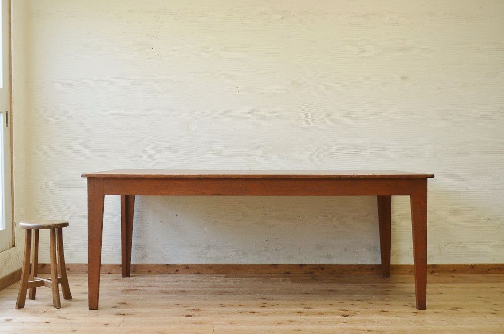 アンティーク家具　1950〜60年代古い学校の大きな作業台(ダイニングテーブル)3