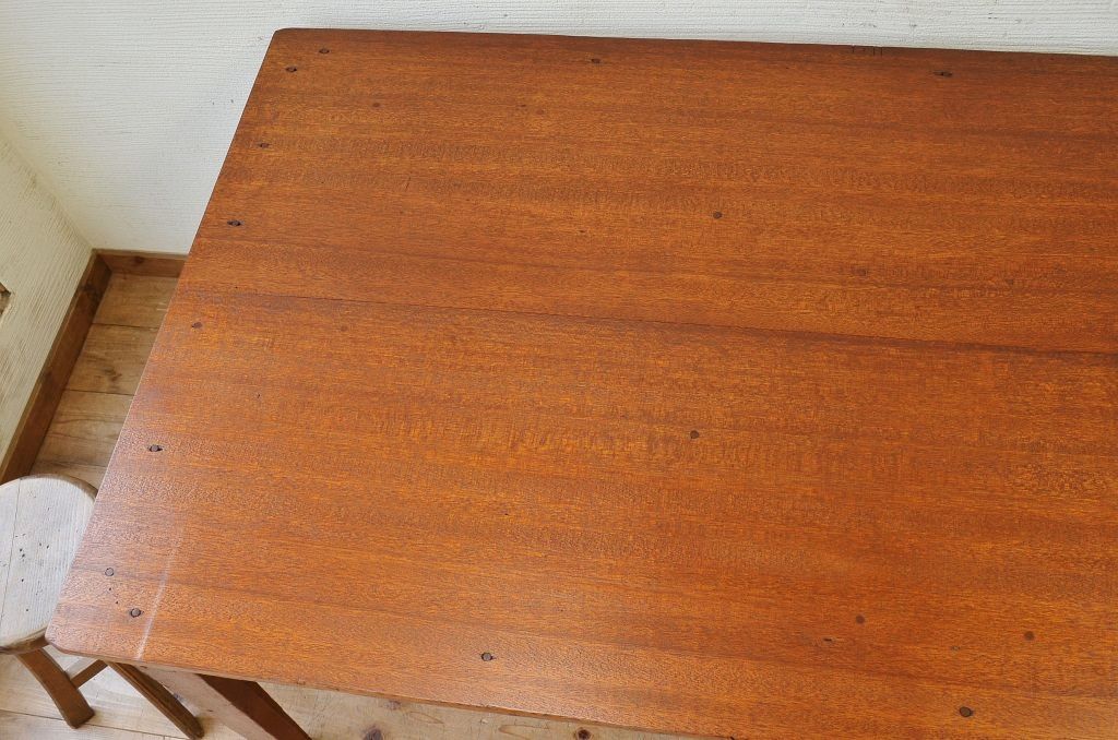 アンティーク家具　1950〜60年代古い学校の大きな作業台(ダイニングテーブル)3