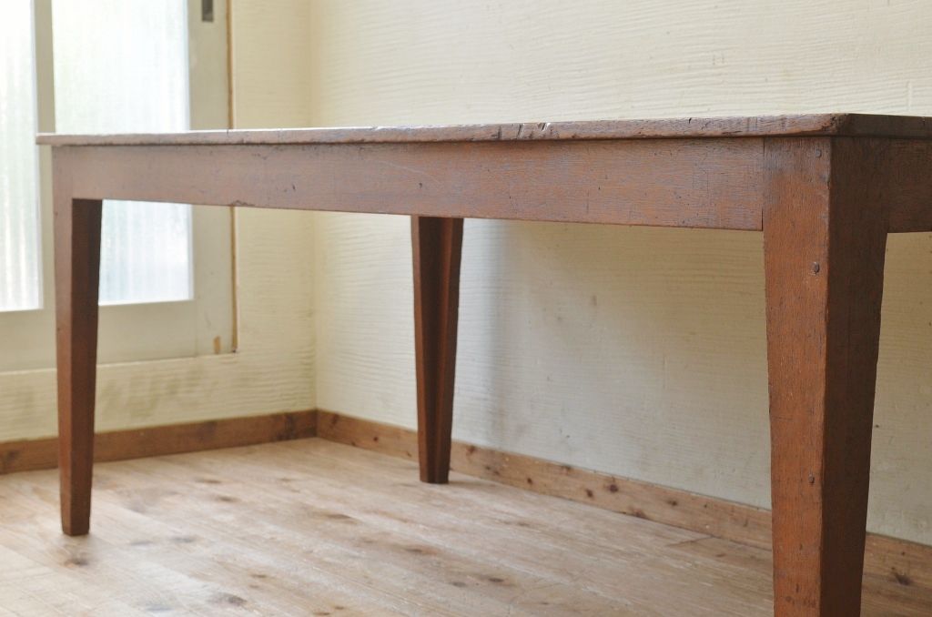 アンティーク家具　1950〜60年代古い学校の大きな作業台(ダイニングテーブル)3