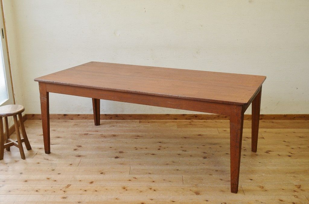 アンティーク家具　1950〜60年代古い学校の大きな作業台(ダイニングテーブル)3